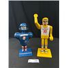 Image 1 : 2 Vintage 1970s Schaper Super Jock Football and Basketball Figurines