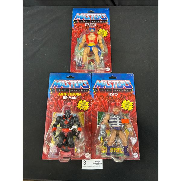Lot of 3 Masters of The Universe Figurines Sealed in Packages