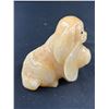 Image 4 : Hand Carved Gemstone Dog With Hat in Mouth Super Cute! Genuine