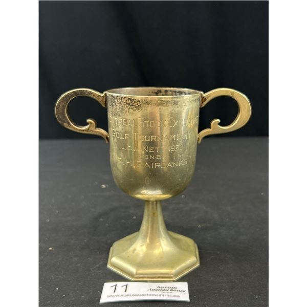Antique 1930 Silver Golf Trophy Montreal Silver