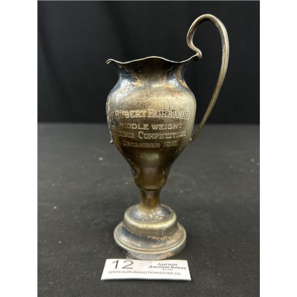 Antique Silver Trophy 1910 Boxing Middle West