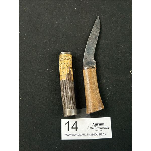 Antique Artifacts1850s Written on Metal Piece