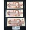 Image 1 : 3x 1986 CANADA Bank Notes