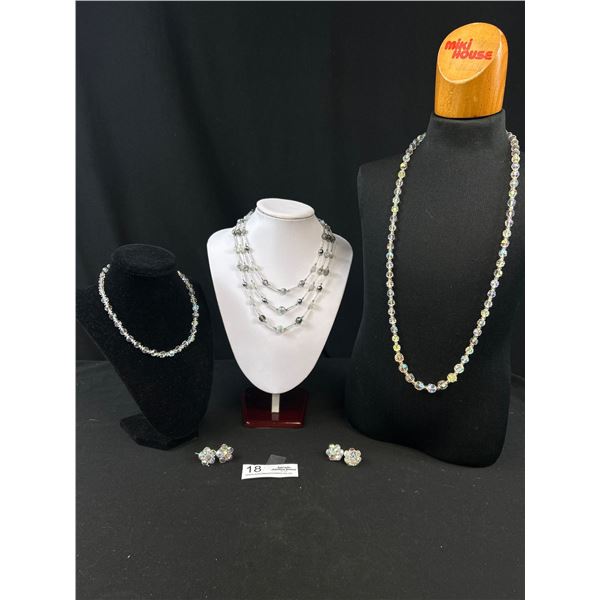 Quality Antique Faceted Led Cystral Necklace, Beauties