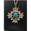 Image 2 : Vintage Silver Turqouise Mattise Cross Neclace, Nice