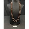 Image 1 : Vintage Flapper Long Hand Knotted Mocha Pearl Necklace, Beauty!