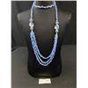 Image 1 : Stunning! Vintage Swarvoski Faceted Blue Crystal and Rhinestone Necklace