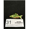 Image 1 : Vintage Enamel Gold Articulated Fish Pendant