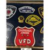 Image 4 : Nicely Framed BC Fire Department Patches + Fire Academy Cap Badge