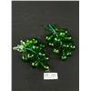 Image 1 : 2 Vintage Mid Century Hand Blown, Art Glass of Grape Clusters