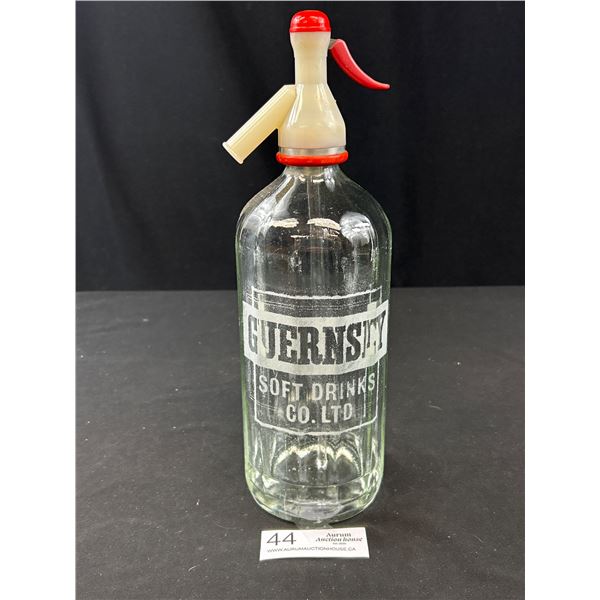 Vintage Guernsey Soft Drinks Company Seltzer Bottle