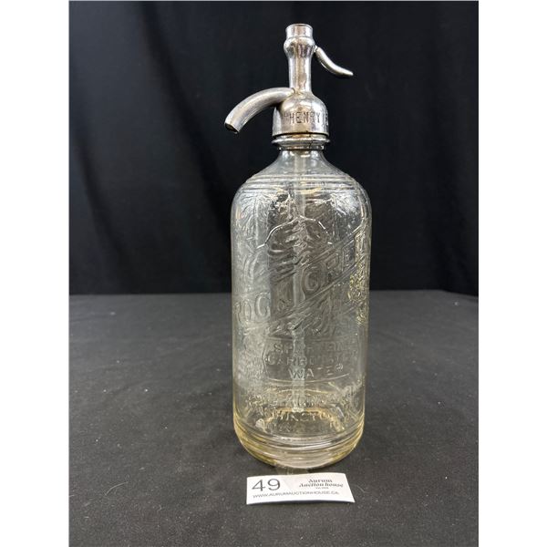 Vintage Rock Creek Embossed Seltzer Bottle From Washington DC