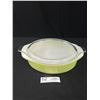 Image 2 : 1950s-60s Lime Green Pyrex - 4 Dinner Plates + 1 Lidded Casserole Dishes
