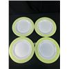 Image 4 : 1950s-60s Lime Green Pyrex - 4 Dinner Plates + 1 Lidded Casserole Dishes