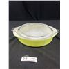 Image 2 : 1950s-60s Lime Green Pyrex - 4 Dinner Plates + 1 Lidded Casserole Dishes