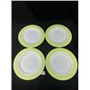 Image 4 : 1950s-60s Lime Green Pyrex - 4 Dinner Plates + 1 Lidded Casserole Dishes