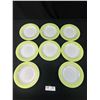 Image 4 : 1950s-60s Lime Green Pyrex - 8 Side Plates + 4 Soup Bowls