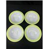 Image 2 : 1950s-60s Lime Green Pyrex - 8 Side Plates + 4 Soup Bowls