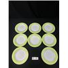 Image 4 : 1950s-60s Lime Green Pyrex - 8 Side Plates + 4 Soup Bowls