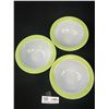 Image 2 : 1950s-60s Lime Green Pyrex - 6 Side Plates + 3 Soup Bowls