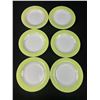Image 4 : 1950s-60s Lime Green Pyrex - 6 Side Plates + 3 Soup Bowls