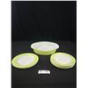 Image 1 : 1950s-60s Lime Green Pyrex - 1 Casserole Dish, 2 Side Plates + 4 Saucers