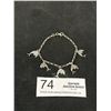 Image 1 : Adorable Sterling Silver Dolphine Bracelet Marked 925