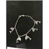 Image 4 : Adorable Sterling Silver Dolphine Bracelet Marked 925