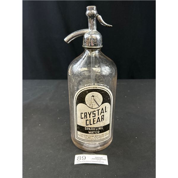 Vintage William Goldburg Brooklyn New York Crystal Clear Sparkling Water Seltzer Bottle