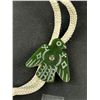 Image 2 : Old West Coast Carved Jade Bird Bolo Tie