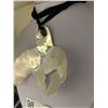 Image 8 : Large 5" Wide 4" Tall Signed West Coast Native Alice Rooso Silver and Gold Carved Killer Whale Penda