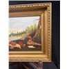 Image 2 : Antique 1890s 18" x 13" Native Painting On Academy Board, Rare Piece of Canadiana