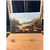 Image 8 : Antique 1890s 18" x 13" Native Painting On Academy Board, Rare Piece of Canadiana