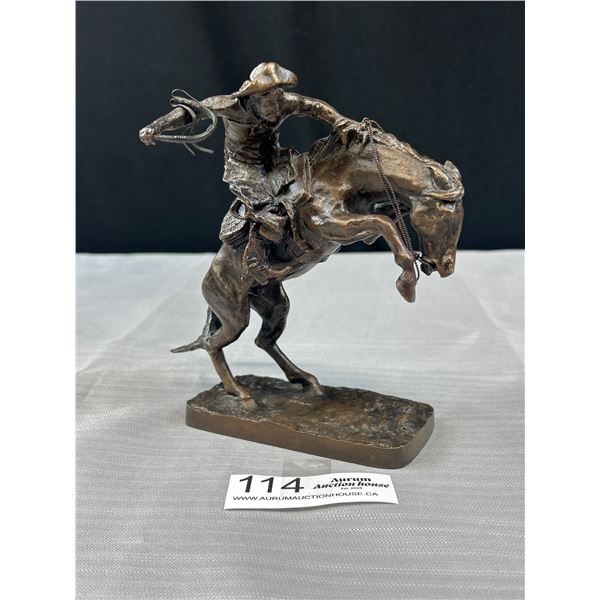 6.5" Tall Bronze Bronco Buster Statue