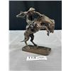 Image 1 : 6.5" Tall Bronze Bronco Buster Statue