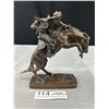 Image 2 : 6.5" Tall Bronze Bronco Buster Statue