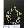 Image 4 : Vintage Genuine Pearls Hearts Gold Plated Bracelet