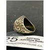 Image 4 : Stunning! Vintage Jade Silver Gold Plate Mens 5" Ring