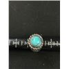 Image 3 : Large Silver Turqouise Mens Ring Vintage