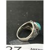 Image 4 : Large Silver Turqouise Mens Ring Vintage