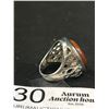 Image 4 : Vintage Mens Silver Gold Stone Ring Solid!