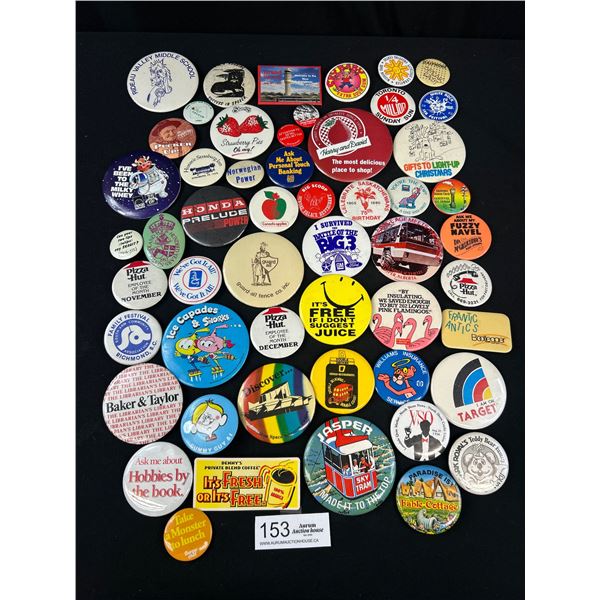 Large Lot of Vintage Pins/Badges 50+