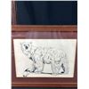 Image 2 : Antique Oak Framed Pen + Ink  Drawing Of a Polar Bear