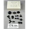 Image 1 : A Group of Victorian Black Glasss Buttons Beads Etc