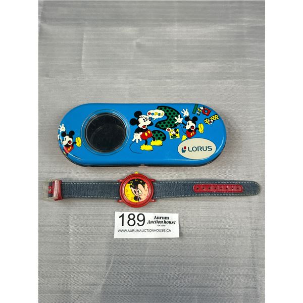 Genuine Vintage Mickey Mouse Watch, Works!