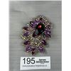 Image 1 : Massive Vintage Purple Rhinestone Broocoh