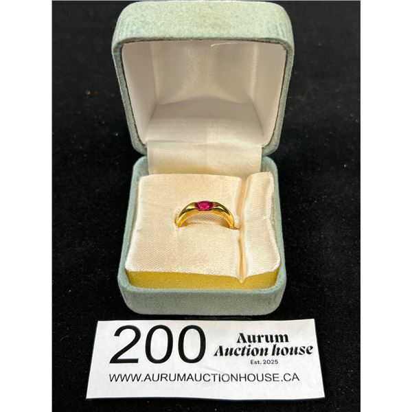 Gorgeous Gold Ruby Ring Quality!