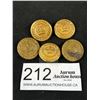 Image 1 : 5 Early C.N. Railway Tunic Buttons (Large Size)