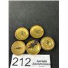 Image 3 : 5 Early C.N. Railway Tunic Buttons (Large Size)