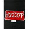 Image 1 : Vintage Cuba License Plate